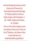 Solution Manual Campbell Essential Biology 8th Edition By Eric Simon&comma; Kelly Hogan
