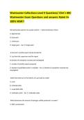 Wastewater Collections Level II Questions&sol; Clint's ABC Wastewater Exam Questions and answers Rated A&plus; 100&percnt; NEW&excl;&excl;