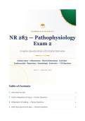 NR 283 Pathophysiology Exam 2 Test Bank &vert; Actual  Questions with Verified Answers & Rationales &vert;  &lpar;2026&ndash;2027&rpar; Nursing Exam Prep &vert; Grade A