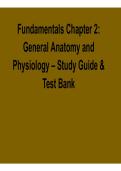 Fundamentals Chapter 2 General Anatomy and Physiology Study Guide and Test Bank Complete Practice Questions and Answers 2025&sol; 2026