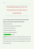 NR 283 Pathophysiology Exam 1 2026 &vert; WGU  Nursing Actual Exam with Verified Answers &  Detailed Rationales