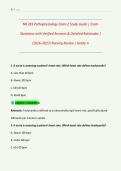 NR 283 Pathophysiology Exam 2 Study Guide &vert; Exam  Questions with Verified Answers & Detailed Rationales &vert;  &lpar;2026&ndash;2027&rpar; Nursing Review &vert; Grade A