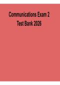Communications Exam 2 Test Bank Complete Practice Questions and Verified Answers 2026&sol; 2027