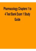 Pharmacology Chapters 1 to 4 Test Bank Exam 1 Study Guide Complete 2026&sol; 2027