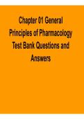 Chapter 01 General Principles of Pharmacology Test Bank Questions and Answers Complete 2026&sol; 2027