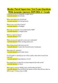 Border Patrol Supervisor Test Exam Questions  With Accurate Answers 20252026 A&plus; Grade 