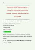 Chamberlain NR 283 Pathophysiology Exam 3  Practice Test &vert; Verified Questions & Detailed  Rationales &vert; 2026&ndash;2027 Updated Nursing Exam  Prep &vert; Grade A