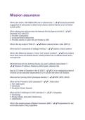 Mission assurance Questions and Answers with complete
