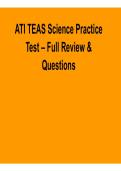 ATI TEAS Science Practice Test Full Review and Questions Study Guide 2025&sol; 2026