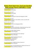 Border Patrol Supervisors Test Exam Questions  With Accurate Answers 20252026 A&plus; Grade