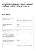 NAFA CAFS Test   Exam fully solved & updated 2026&lpar;latest version verified for accuracy&rpar; 