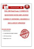NSG 300 Final Exam Questions & Answers &ndash; 2025 Nursing Practice Test
