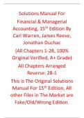 Solution Manual Financial & Managerial Accounting&comma; 15th Edition By Carl Warren&comma; James Reeve&comma; Jonathan Duchac