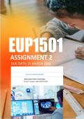 EUP1501 Assignment 2 Semester 1 2026 - DUE 30 March 2026