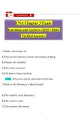 CNA Chapter 3 Exam Questions and Answers 2025-2026 &ndash; Verified Practice Test