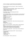 HPA 310 EXAM 3 QUESTIONS AND ANSWERS