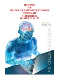 Biological Psychology Kalat 11th Edition Test Bank&colon; Complete Exam Questions & Answers