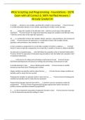 WGU Scripting and Programming - Foundations - D278 Exam with all Correct & 100&percnt; Verified Answers &vert;Already Graded A&plus;