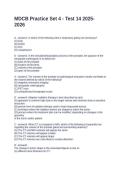 MDCB Practice Set 4 - Test 14 2025-2026 Questions and Answers