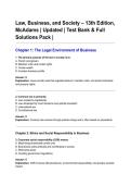Law&comma; Business&comma; and Society &ndash; 13th Edition&comma; McAdams &lowbar; Updated &lowbar; Test Bank & Full Solutions Pack &lowbar; &period;pdf