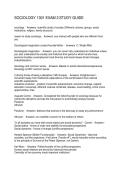 SOCIOLOGY 1301 EXAM 2 STUDY GUIDE