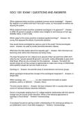 SOCI 1301 EXAM 1 QUESTIONS AND ANSWERS