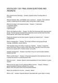 SOCIOLOGY 1301 FINAL EXAM QUESTIONS AND ANSWERS