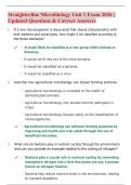 Straighterline Microbiology Unit 1 Exam 2026 &vert; Updated Questions & Correct Answers