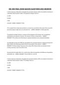 HSC 404 FINAL EXAM QUIZZES QUESTIONS AND ANSWERS