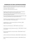 NEUROBIOLOGY 5357 EXAM 1 QUESTIONS AND ANSWERS