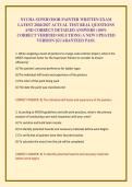 NYCHA SUPERVISOR PAINTER WRITTEN EXAM LATEST 2026&sol;2027 ACTUAL TEST REAL QUESTIONS AND CORRECT DETAILED ANSWERS &lpar;100&percnt; CORRECT VERIFIED SOLUTIONS&rpar; A NEW UPDATED VERSION &vert;GUARANTEED PASS&period;