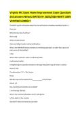 Virginia HIC Exam Home Improvement Exam Questions and answers Newest RATED A&plus; 2025&sol;2026 NEW&excl;&excl; 100&percnt; VERIFIED CORRECT