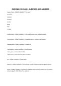 NURSING 232 EXAM 3 QUESTIONS AND ANSWERS