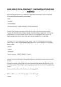 NURS 1240 CLINICAL JUDGEMENT EAQ EXAM QUESTIONS AND ANSWERS