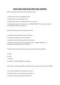 NURS 3036 EXAM QUESTIONS AND ANSWERS