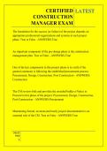 CERTIFIED  CONSTRUCTION  MANAGER EXAM QUESTIONS AND ANSWERS 2026