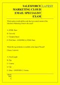 SALESFORCE  MARKETING CLOUD  EMAIL SPECIALIST   EXAM QUESTIONS AND ANSWERS 2026