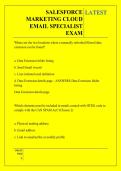 SALESFORCE  MARKETING CLOUD  EMAIL SPECIALIST  EXAM QUESTIONS AND ANSWERS 2026