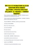 WGU D316 IT Foundations OA EXAM QUESTIONS WITH CORRECT SOLUTIONS&vert;&vert;UPDATED 2026&sol;2027 SYLLABUS&vert;&vert;A&plus; GRADED&vert;&vert;<<NEWEST VERSION>>
