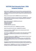 ACCT352 Virgil Alexander Exam 1 With Complete Solutions