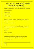 ITEC LEVEL 3 SPORTS  MASSAGE DIPLOMA  QUESTIONS AND ANSWERS 2026