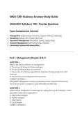 WGU C201 Business Acumen Study Guide 2026&sol;2027 Syllabus &vert; 100&plus; Practice Questions