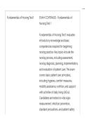 Fundamentals of Nursing Test 1 LATEST ACTUAL EXAM ALL QUESTIONS AND CORRECT ANSWERS LATEST UPDATE THIS YEAR-JUST RELEASED&period;pdf