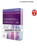 Workbook Answer Keys for Egan&rsquo;s Fundamentals of Respiratory Care 2026&sol;2027