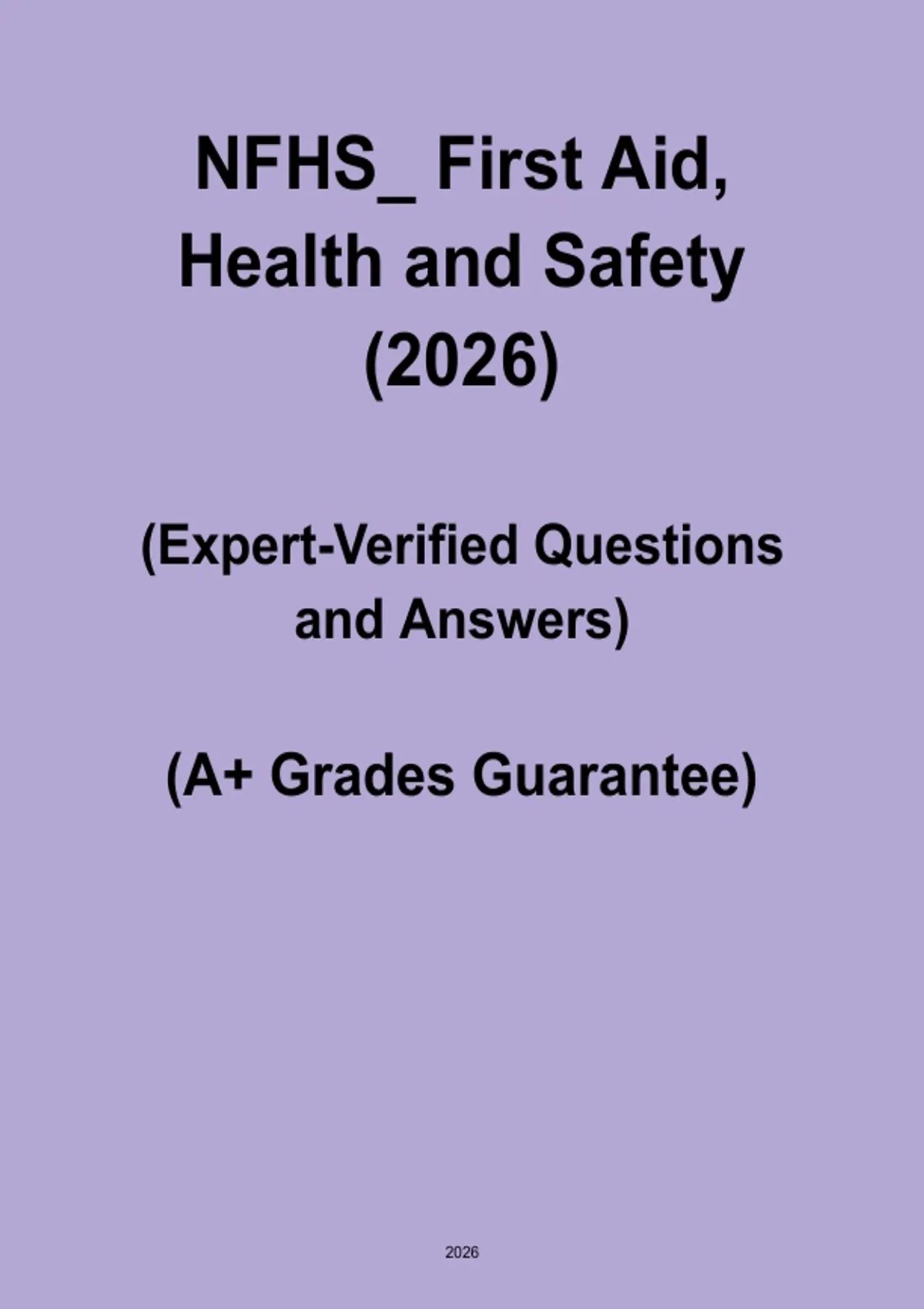 Nfhs Questionnaire.pdf NFHS First Aid, Health, and Safety PDF – Complete Study Guide & Exam ...