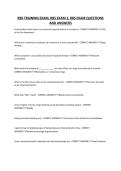 RBS TRAINING EXAM&comma; RBS EXAM 2&comma; RBS EXAM QUESTIONS AND ANSWERS