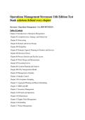 Operations Management &lpar;11th Edition&rpar; by William J&period; Stevenson &ndash; Complete Test Bank with Chapter-by-Chapter Solutions and Exam Practice Material