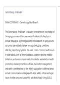 Gerontology Final Exam 1 ACTUAL EXAM ALL QUESTIONS AND CORRECT ANSWERS LATEST UPDATE THIS YEAR-JUST RELEASED&period;pdf