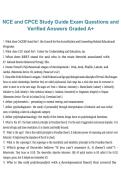 NCE and CPCE Counseling Exam Study Guide &ndash; 2026&sol;2027 Practice Questions with Verified Answers