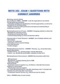 MKTG 352 - EXAM 1 QUESTIONS WITH CORRECT ANSWERS